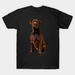 sitting dog sittingvector art T-Shirt